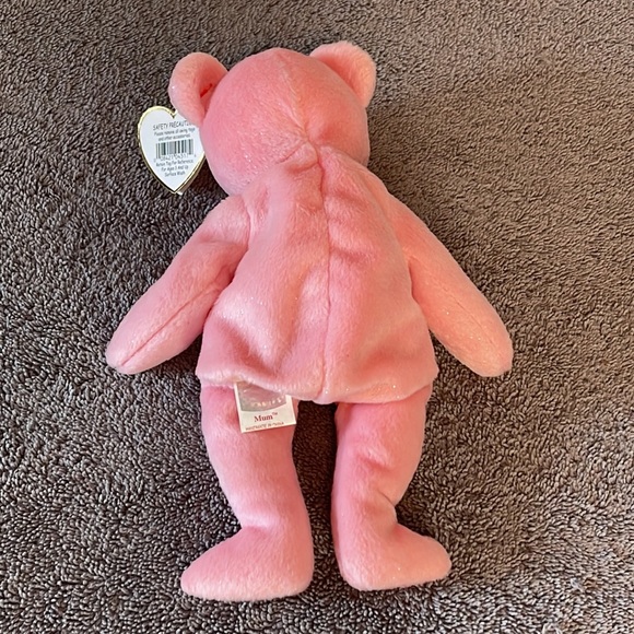 Ty Beanie Babies MUM the Pink Bear Plush DOB May 13, 2001 Sparkly Pink 8" - Picture 6 of 7